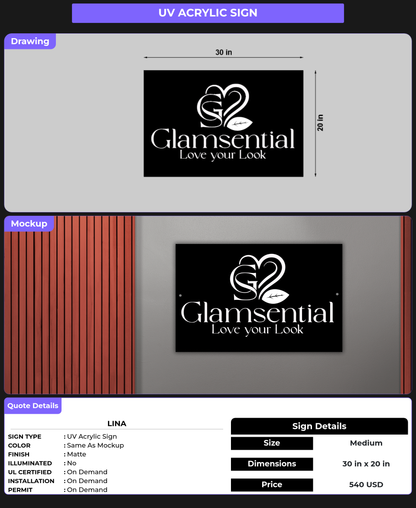 CUSTOM MOCKUP SIGN FOR Lina