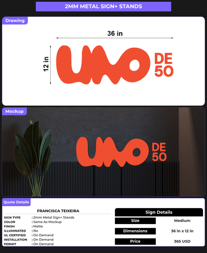 CUSTOM MOCKUP SIGN FOR Francisca Teixeira