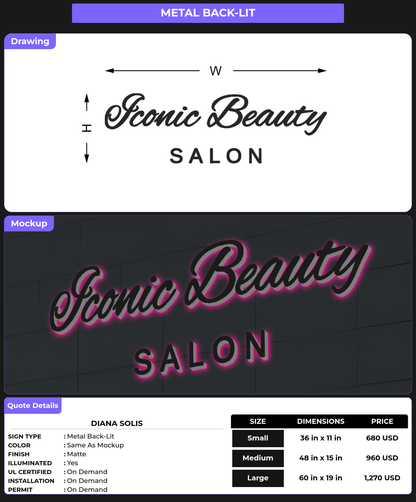 CUSTOM MOCKUP SIGN FOR diana solis