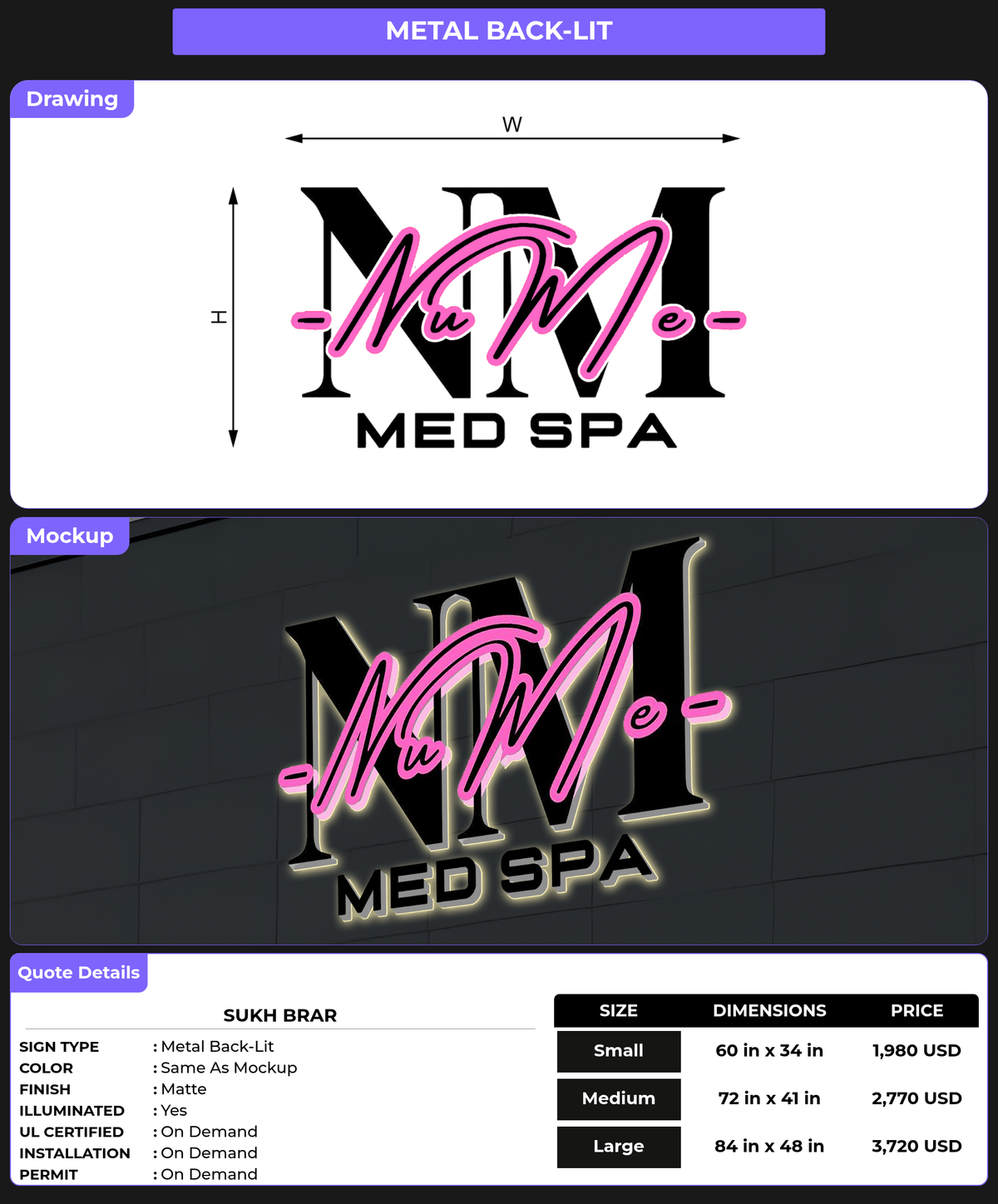 CUSTOM MOCKUP SIGN FOR Sukh Brar