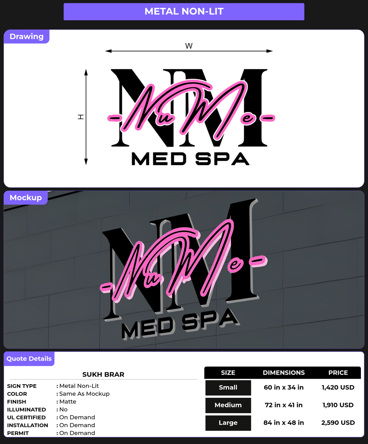 CUSTOM MOCKUP SIGN FOR Sukh Brar