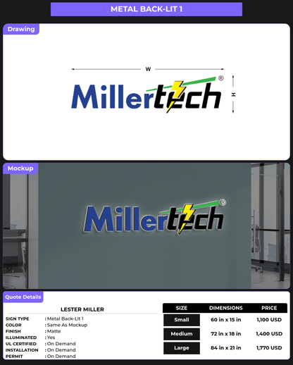 CUSTOM MOCKUP SIGN FOR Lester Miller