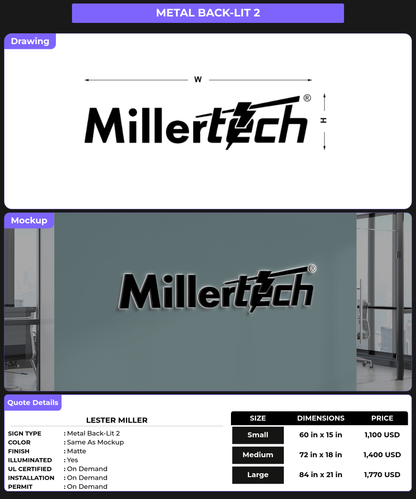 CUSTOM MOCKUP SIGN FOR Lester Miller