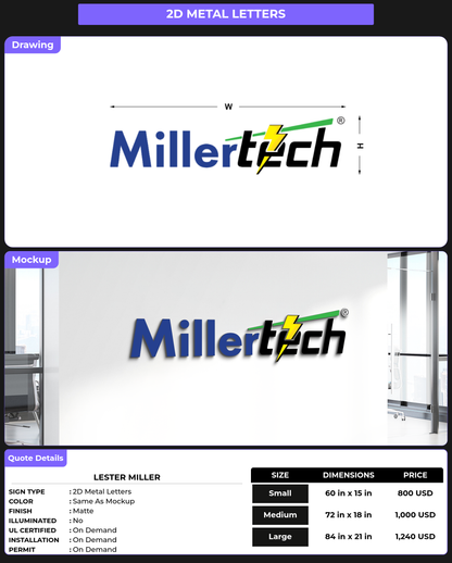 CUSTOM MOCKUP SIGN FOR Lester Miller