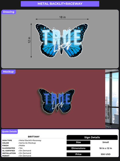 CUSTOM MOCKUP SIGN FOR Brittany