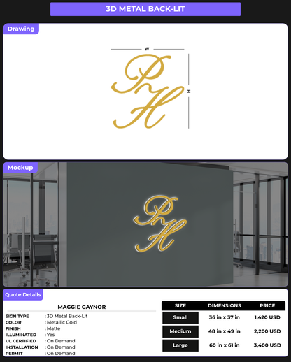 CUSTOM MOCKUP SIGN FOR Maggie Gaynor