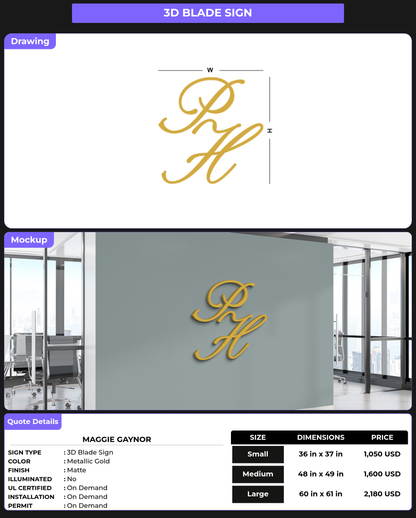 CUSTOM MOCKUP SIGN FOR Maggie Gaynor
