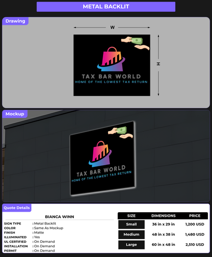 CUSTOM MOCKUP SIGN FOR Bianca Winn