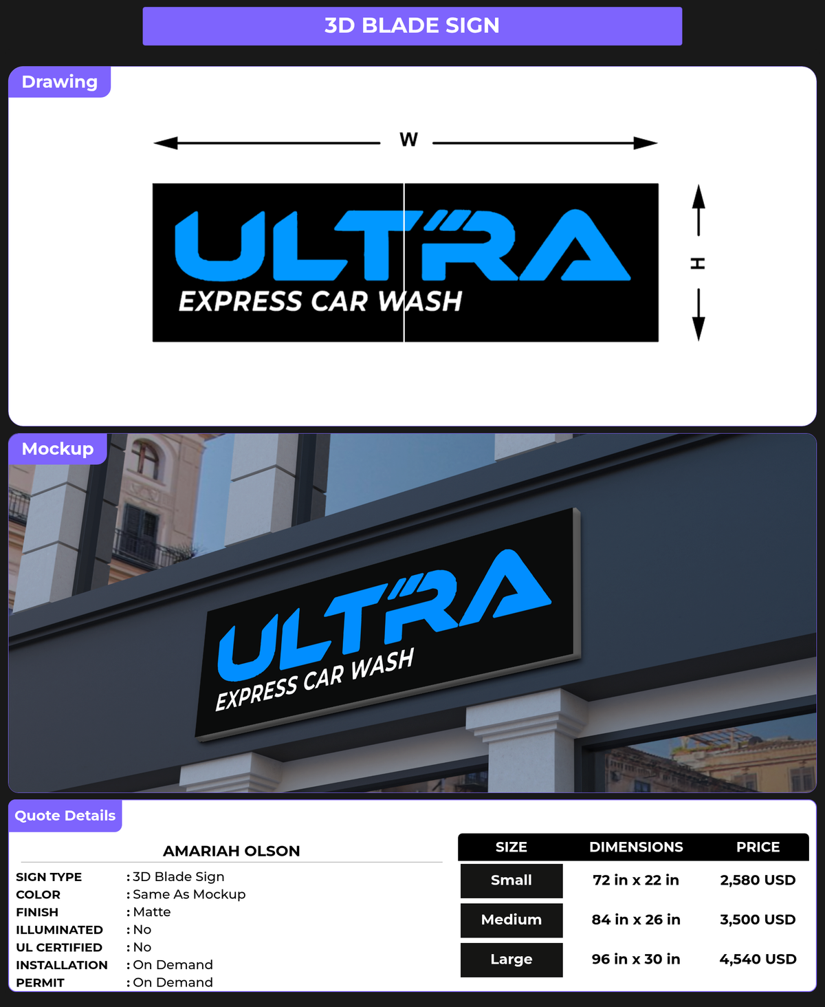 CUSTOM MOCKUP SIGN FOR Amariah Olson