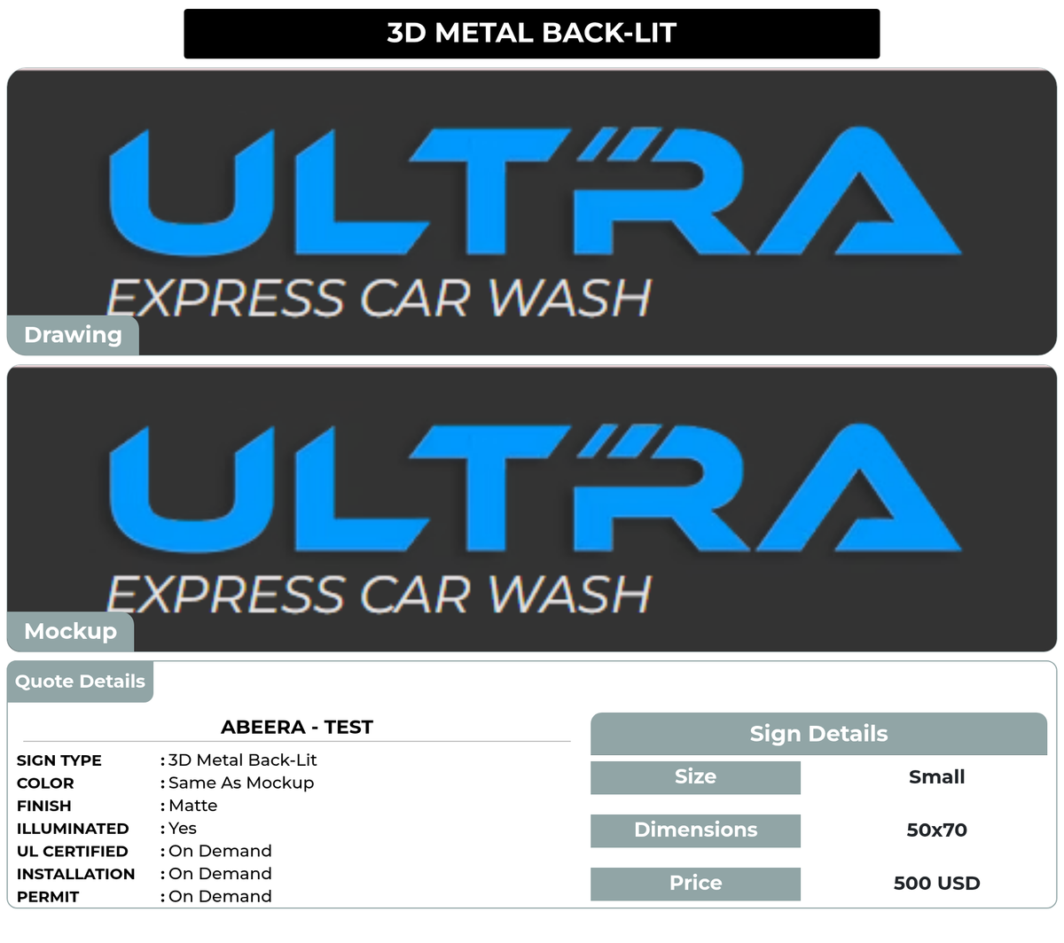 CUSTOM MOCKUP SIGN FOR Abeera - test