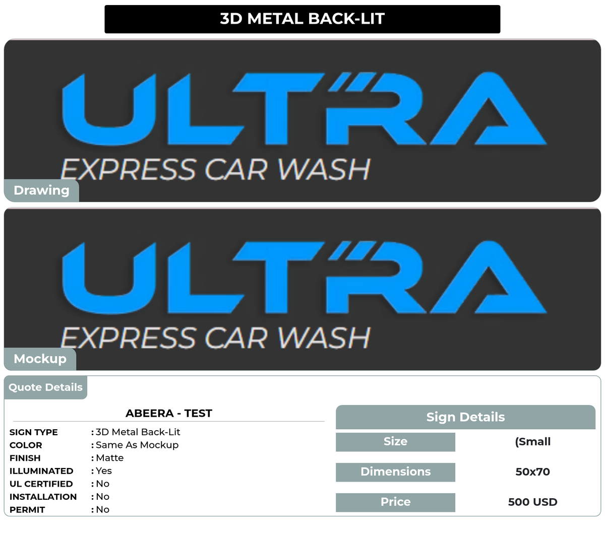CUSTOM MOCKUP SIGN FOR Abeera - test