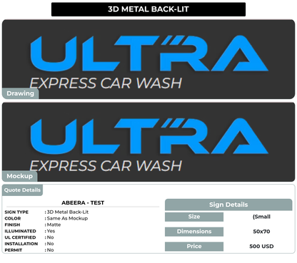 CUSTOM MOCKUP SIGN FOR Abeera - test