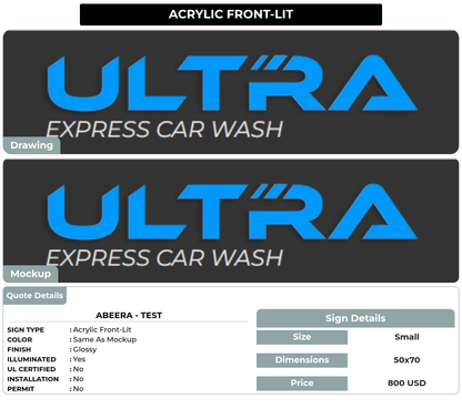 CUSTOM MOCKUP SIGN FOR Abeera - test