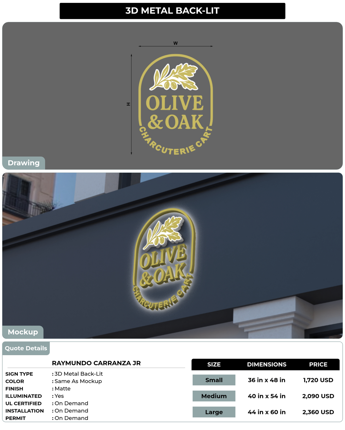 CUSTOM MOCKUP SIGN FOR Raymundo Carranza Jr