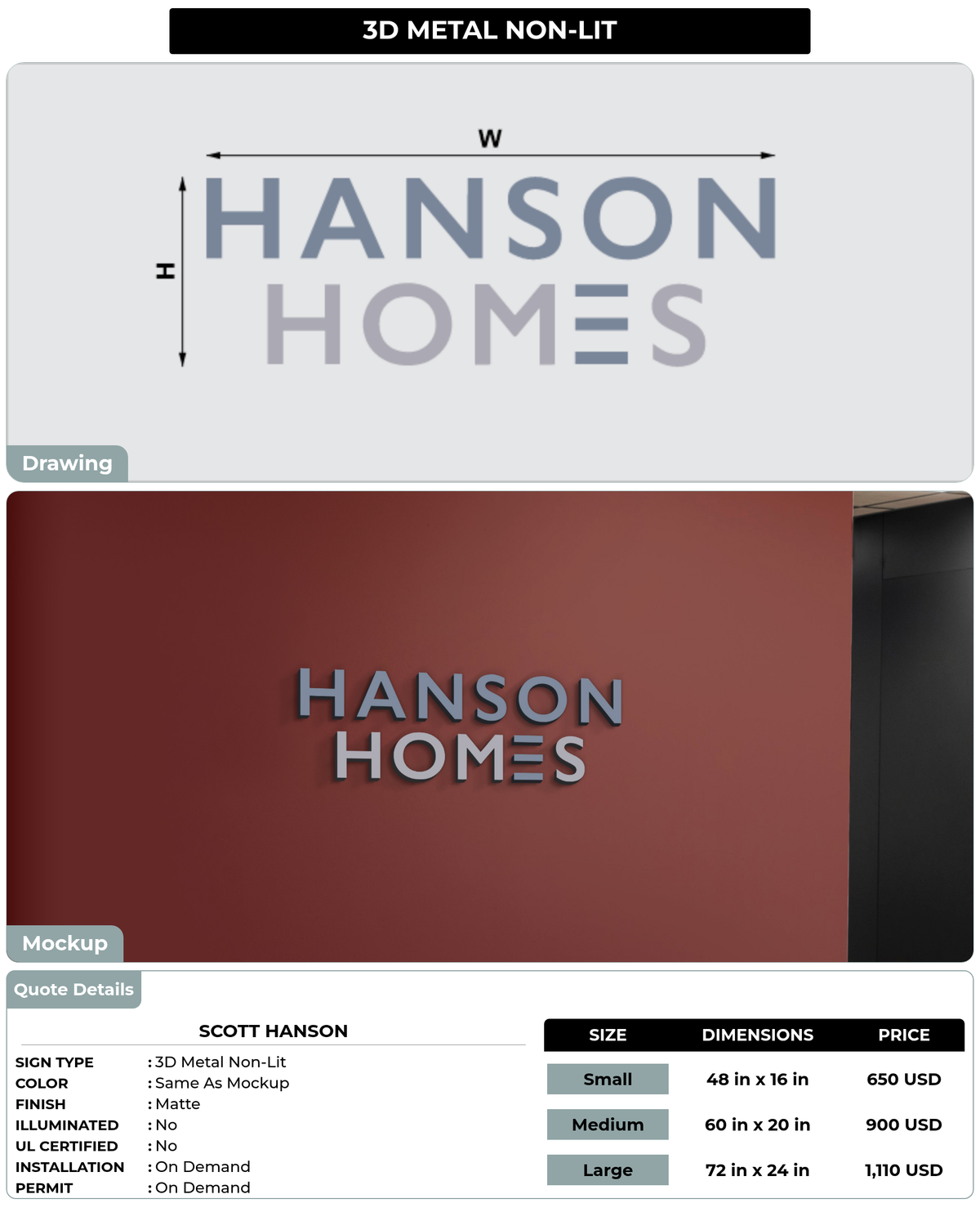 CUSTOM MOCKUP SIGN FOR Scott hanson