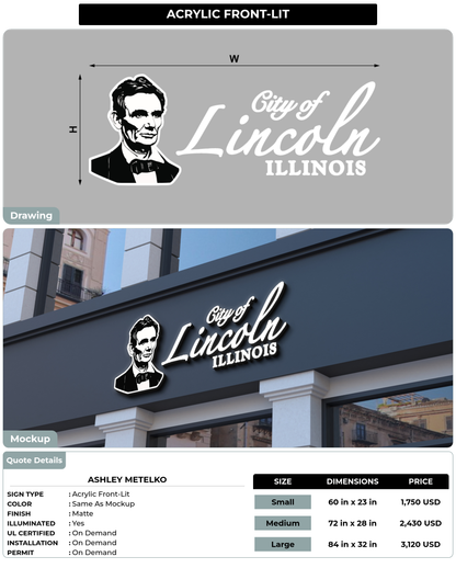CUSTOM MOCKUP SIGN FOR Ashley Metelko
