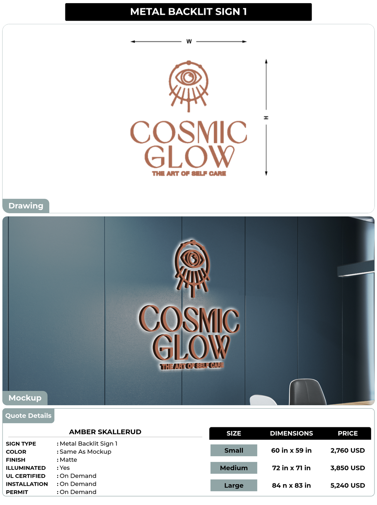 CUSTOM MOCKUP SIGN FOR Amber skallerud