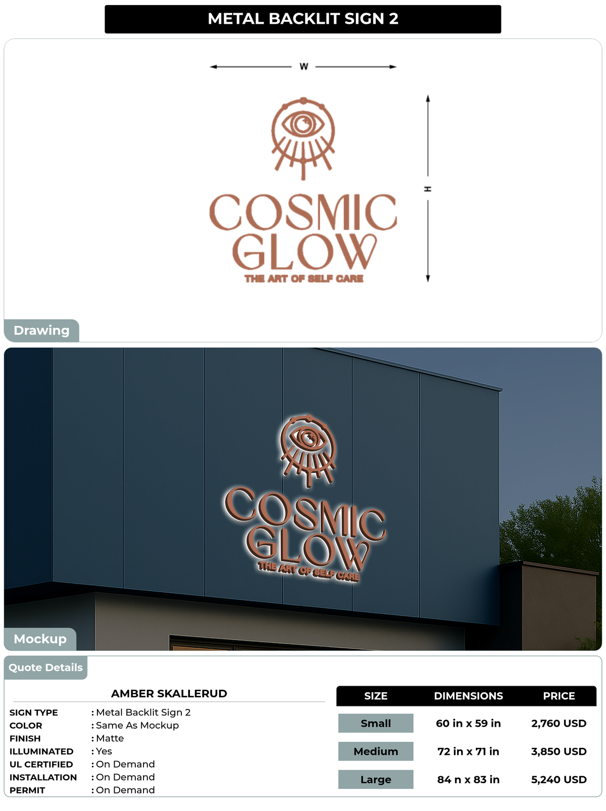 CUSTOM MOCKUP SIGN FOR Amber skallerud