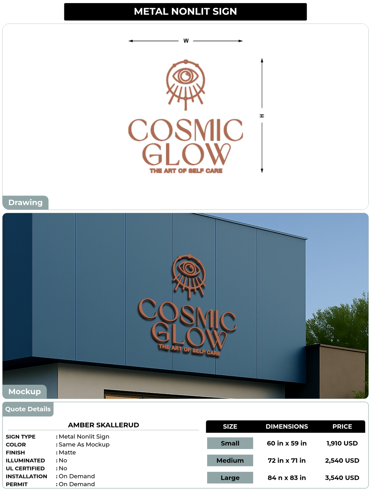 CUSTOM MOCKUP SIGN FOR Amber skallerud