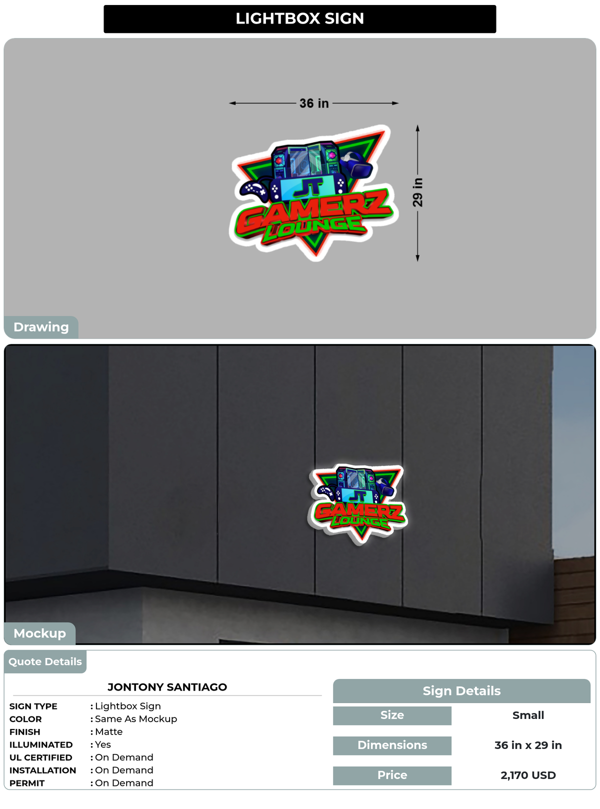 CUSTOM MOCKUP SIGN FOR Jontony santiago