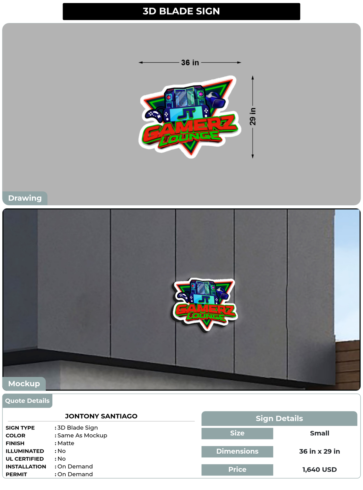 CUSTOM MOCKUP SIGN FOR Jontony santiago