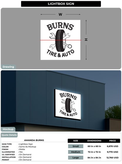 CUSTOM MOCKUP SIGN FOR Amanda Burns