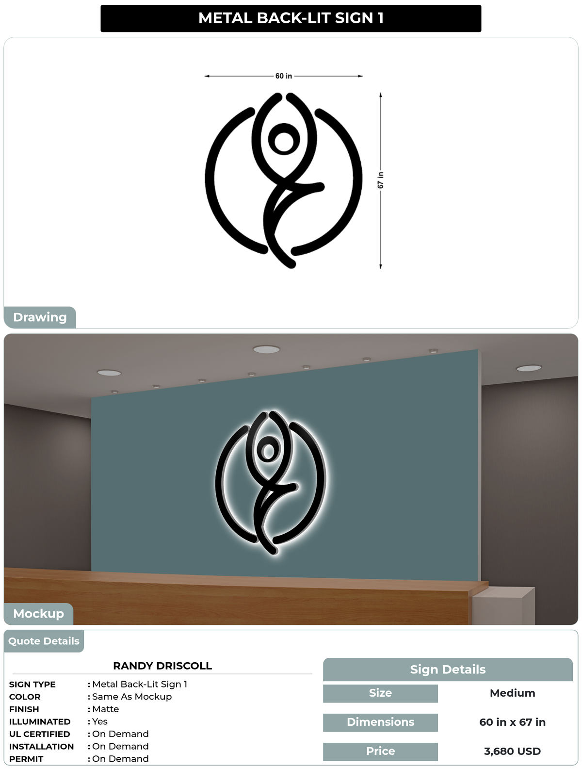 CUSTOM MOCKUP SIGN FOR Randy Driscoll