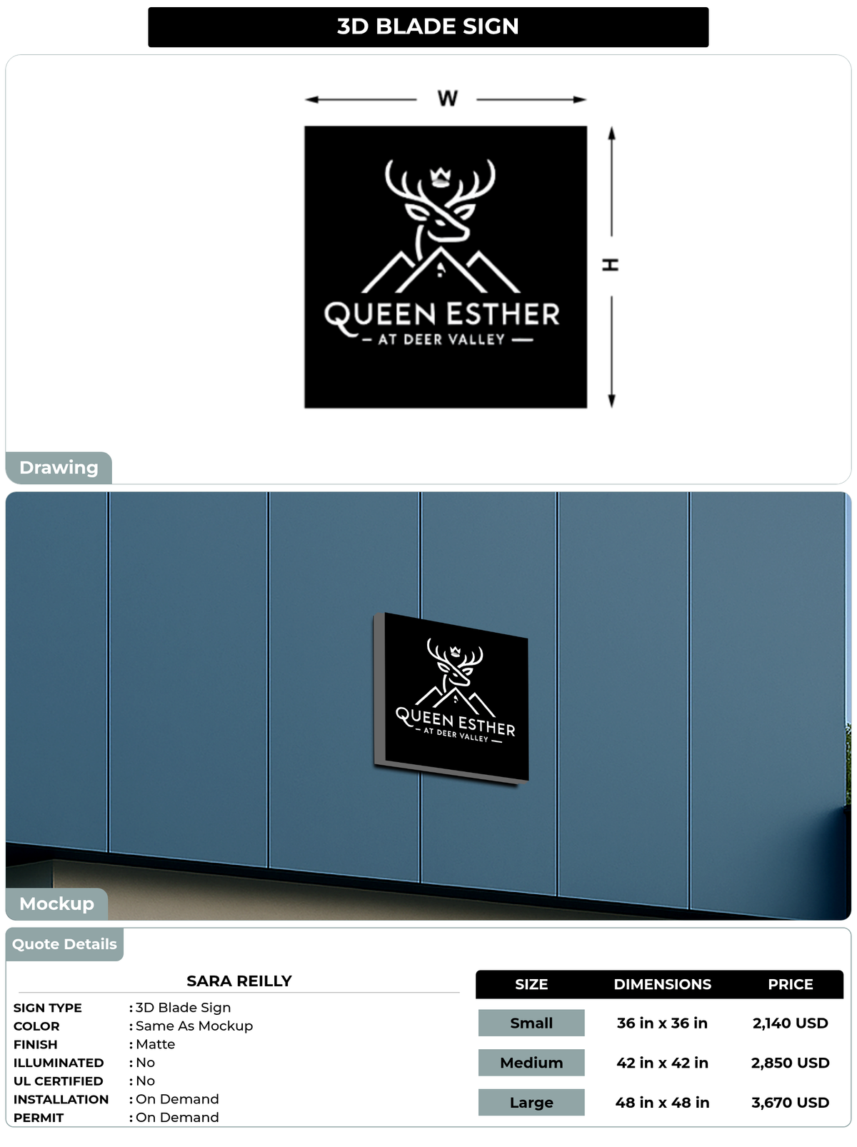 CUSTOM MOCKUP SIGN FOR sara reilly