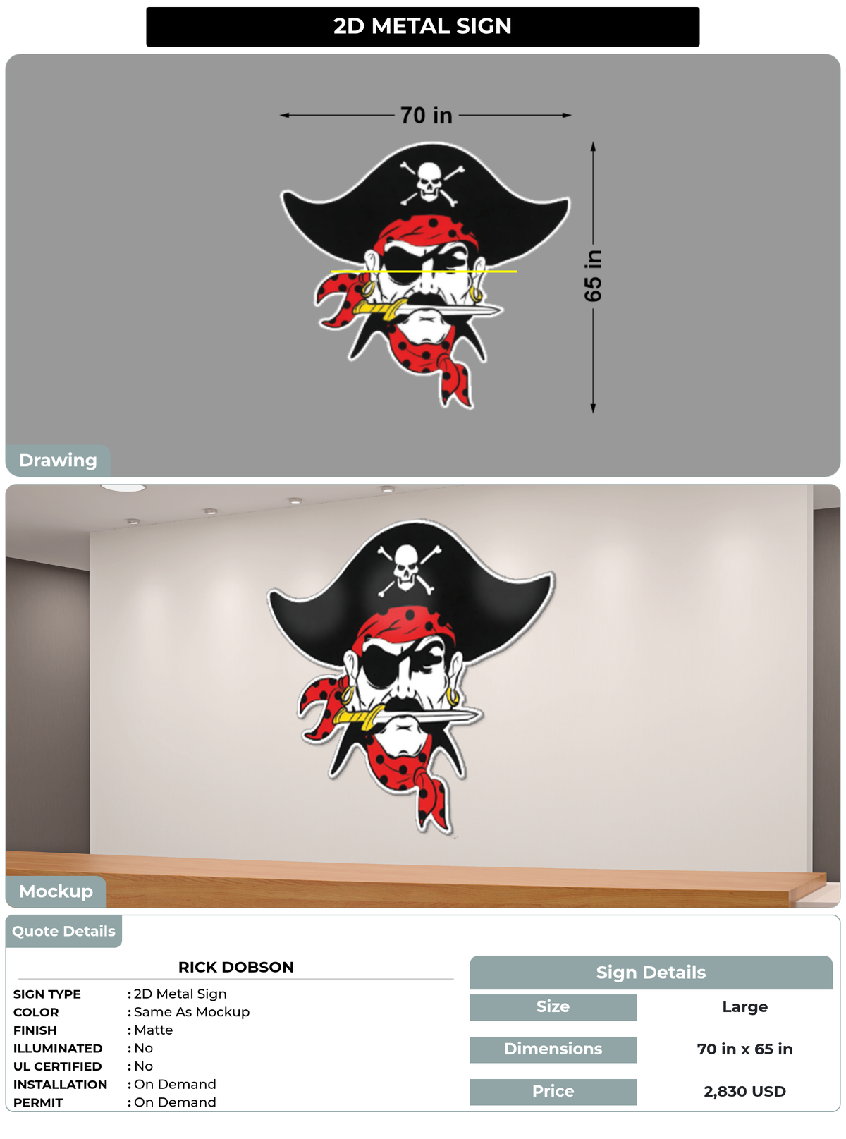 CUSTOM MOCKUP SIGN FOR rick dobson