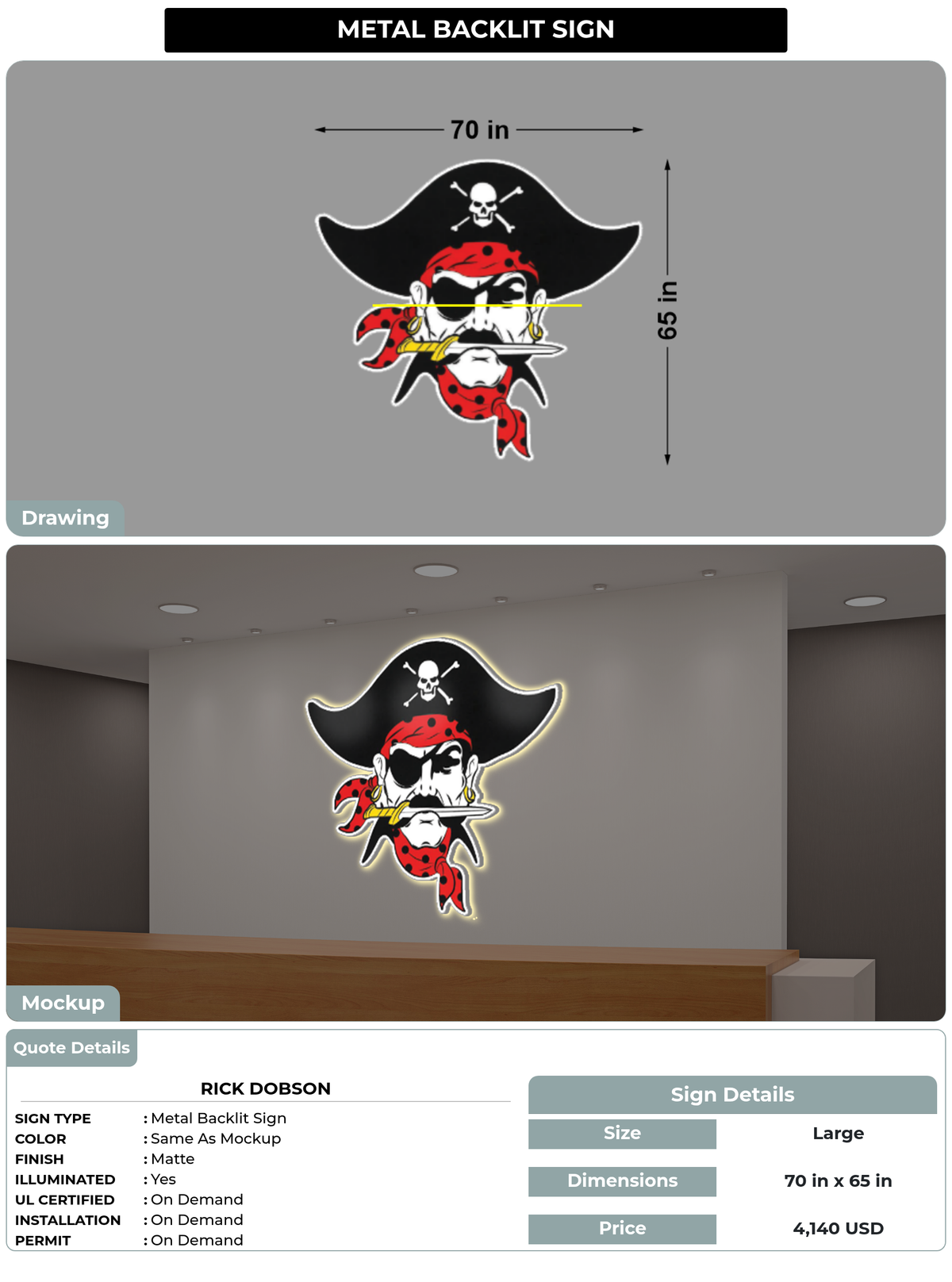 CUSTOM MOCKUP SIGN FOR rick dobson