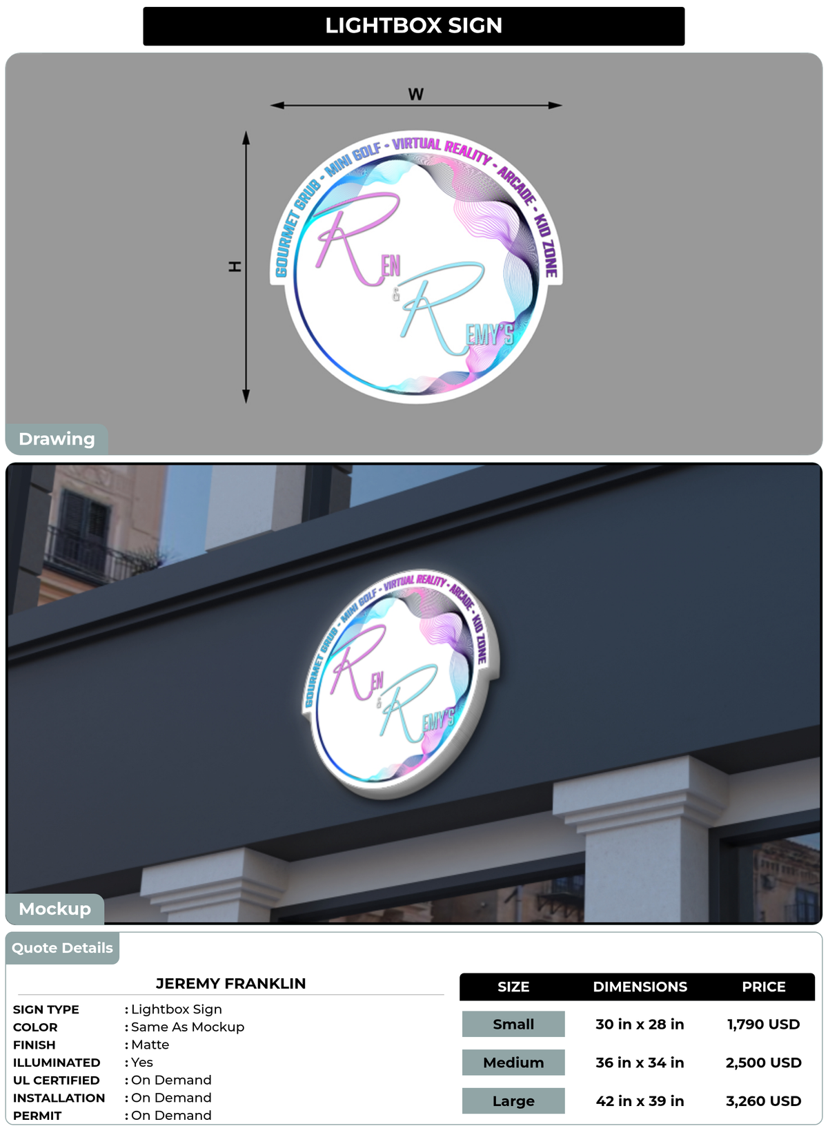 CUSTOM MOCKUP SIGN FOR Jeremy Franklin