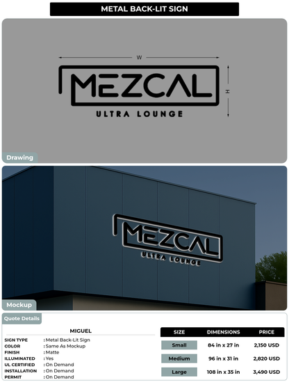 CUSTOM MOCKUP SIGN FOR Miguel