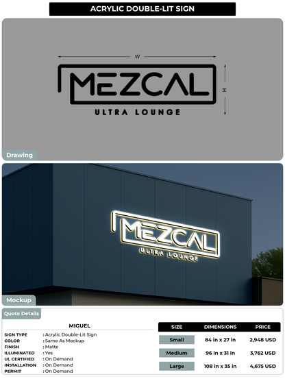CUSTOM MOCKUP SIGN FOR Miguel