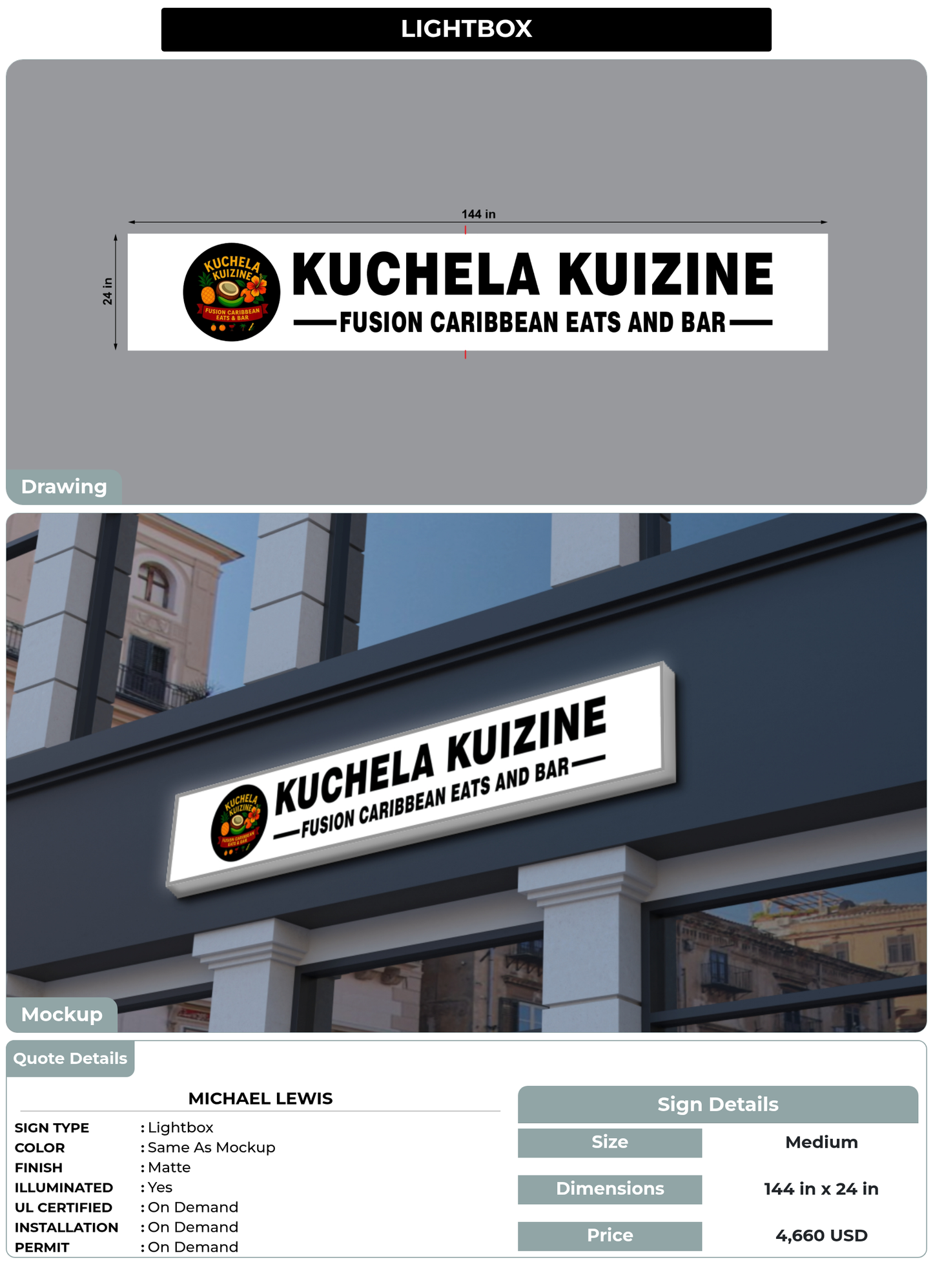 CUSTOM MOCKUP SIGN FOR Michael Lewis
