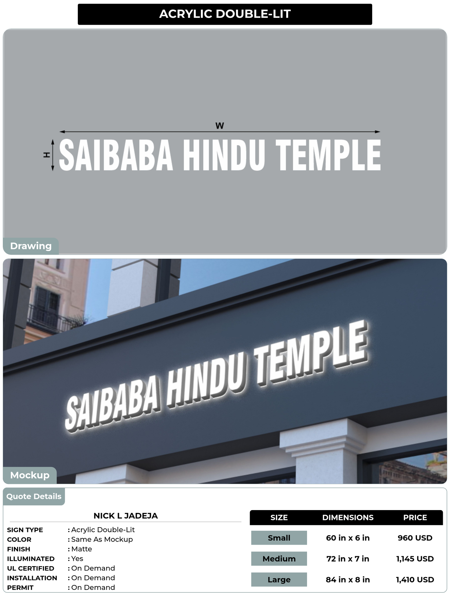 CUSTOM MOCKUP SIGN FOR Nick L Jadeja