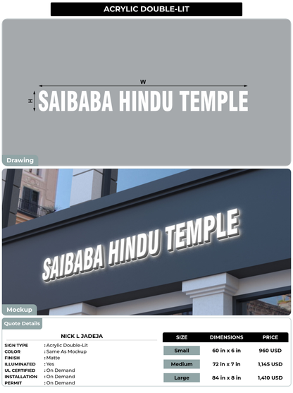 CUSTOM MOCKUP SIGN FOR Nick L Jadeja