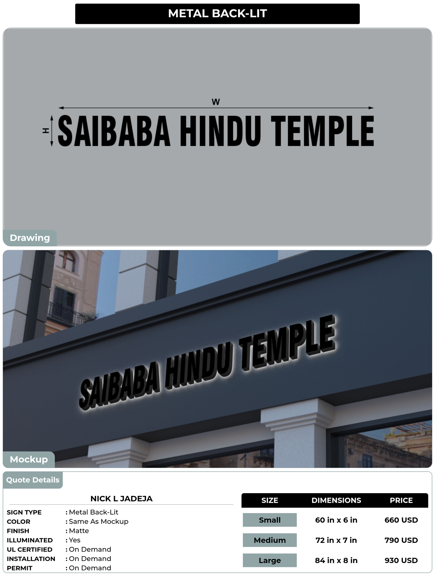 CUSTOM MOCKUP SIGN FOR Nick L Jadeja