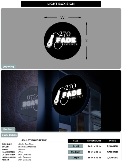 CUSTOM MOCKUP SIGN FOR Ashley Boudreaux