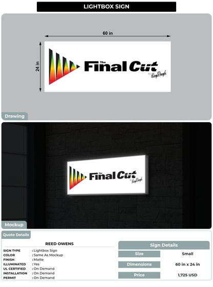 CUSTOM MOCKUP SIGN FOR Reed owens