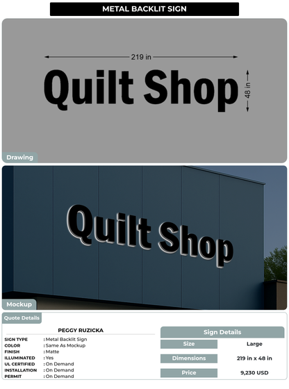 CUSTOM MOCKUP SIGN FOR peggy ruzicka