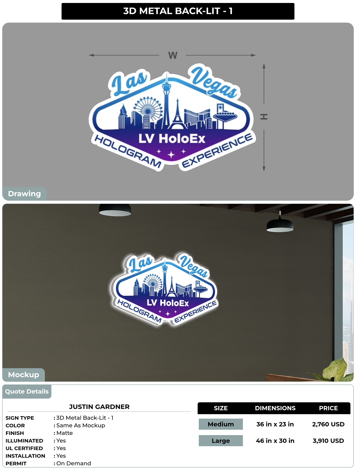 CUSTOM MOCKUP SIGN FOR Justin Gardner