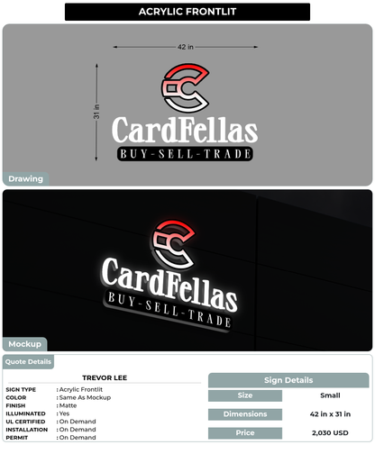 CUSTOM MOCKUP SIGN FOR Trevor Lee