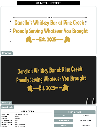 CUSTOM MOCKUP SIGN FOR sherri Denis