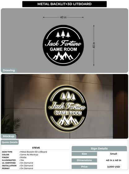 CUSTOM MOCKUP SIGN FOR Steve