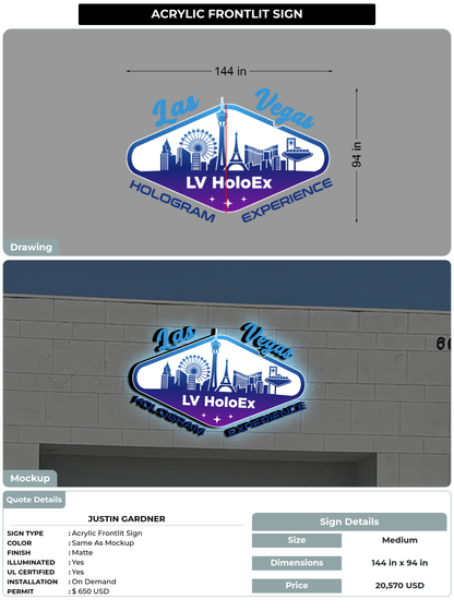 CUSTOM MOCKUP SIGN FOR Justin Gardner