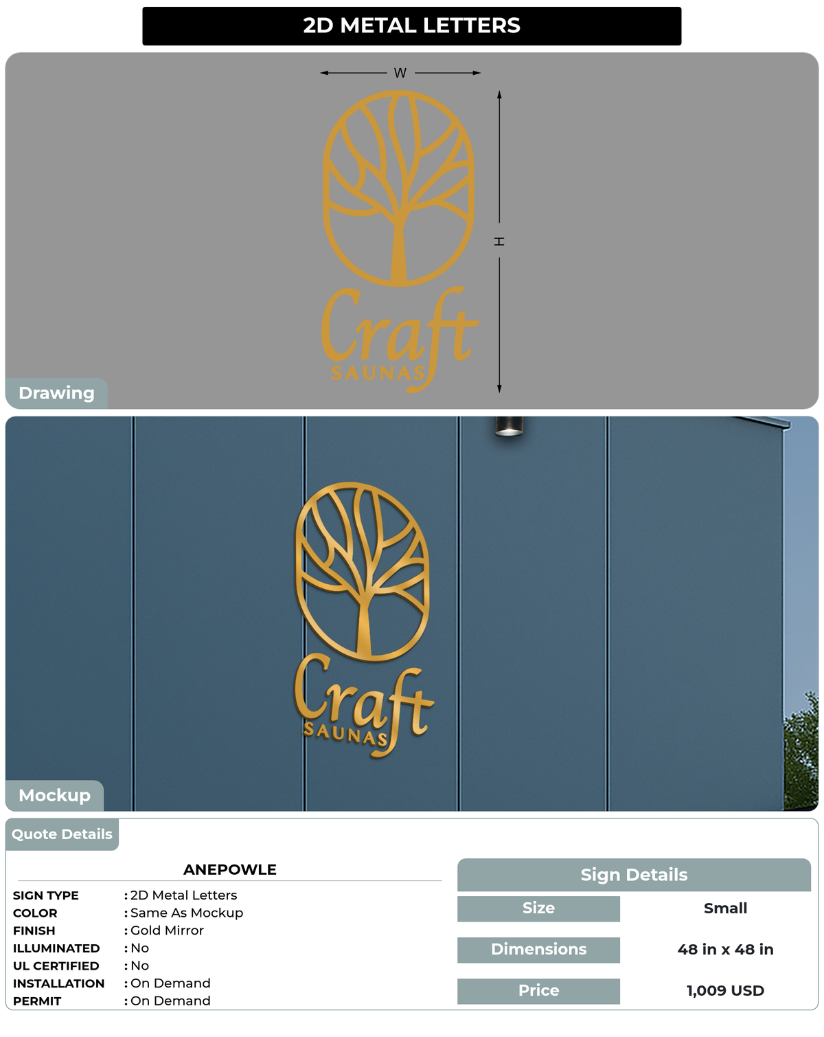 CUSTOM MOCKUP SIGN FOR Anepowle
