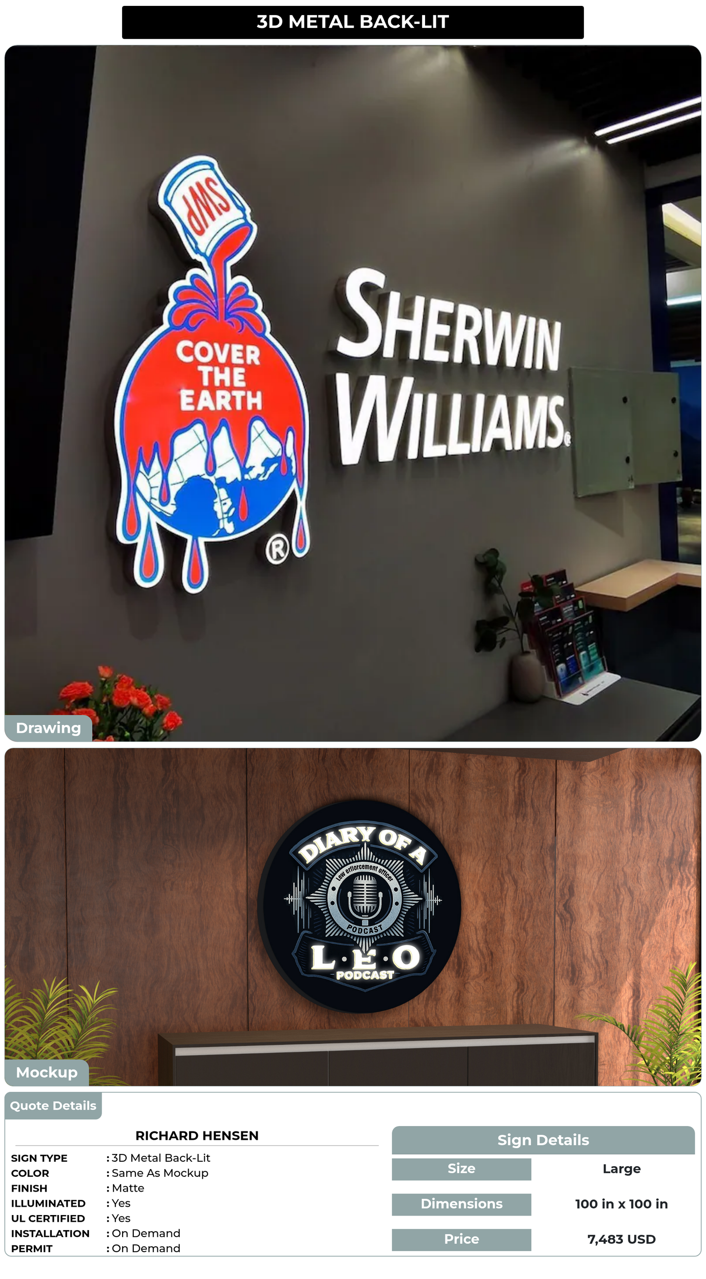 CUSTOM MOCKUP SIGN FOR Richard Hensen
