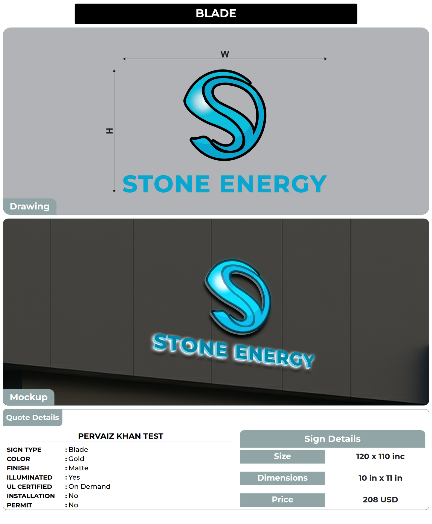 CUSTOM MOCKUP SIGN FOR Pervaiz Khan Test