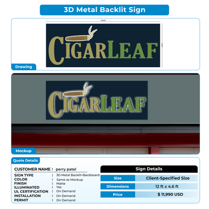 custom signs for perry patel