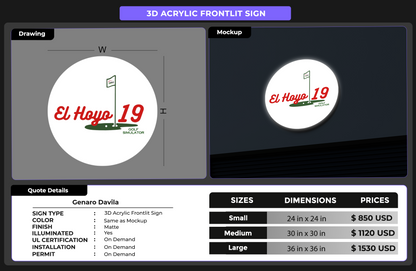 Custom Signs for Genaro Davila